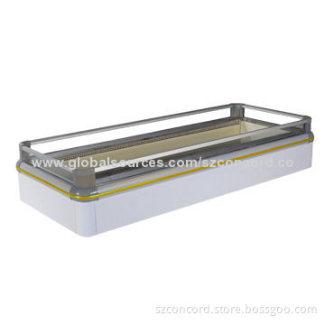 Open Air Built-in Island Display Fridges, Used for Ice Cream, Frozen Food and Sea Product